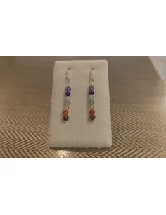 Boucles 7 chakras argent 2