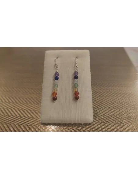 Boucles 7 chakras argent