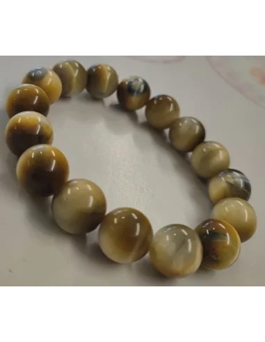 Bracelet 12mm. "Golden Eye" en Œil d’Or et Œil...
