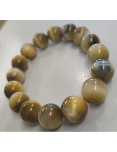 Bracelet 12mm. "Golden Eye" en Œil d’Or et Œil...