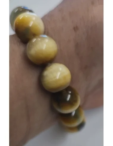 Bracelet 12mm. "Golden Eye" en Œil d’Or et Œil...