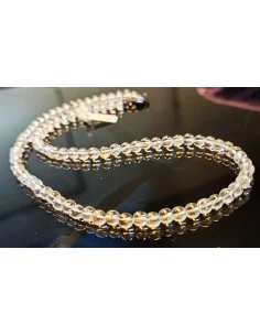 Collier cristal de roche 6mm