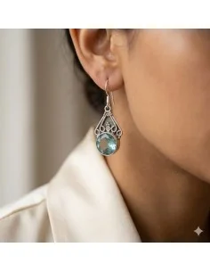 Boucles d'oreilles en topaze 2