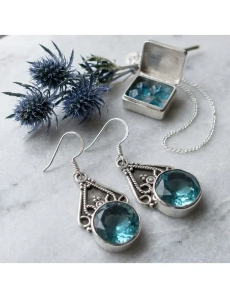 Boucles d'oreilles en topaze