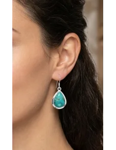 Boucles turquoise argent 2