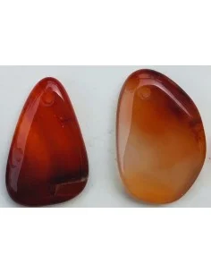 Pendentif Cornaline Percée (Forme plate) – Vitalité,...