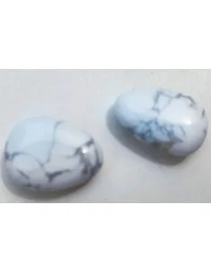 Pendentif Howlite Percée (Forme Ovale) – Calme,...