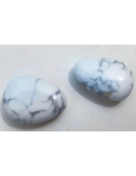 Pendentif Howlite Percée (Forme Ovale) – Calme, Modération & Clarté Mentale