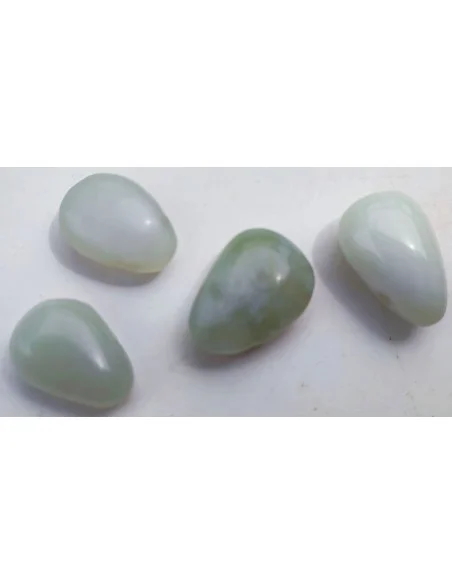 Pendentif Serpentine New Jade Percée (Forme Ovale) – Lâcher-Prise, Protection & Harmonie Émotionnelle