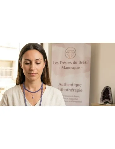 Collier en Tanzanite Véritable – Élégance Rare...