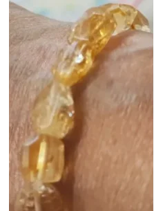 Bracelet citrine naturelle rectangulaire facettées