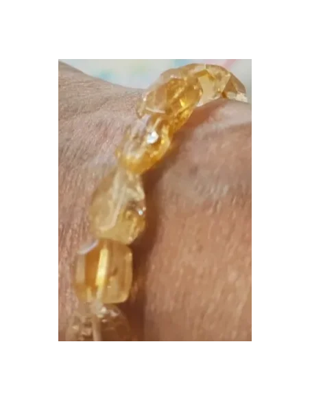 Bracelet citrine naturelle rectangulaire facettées