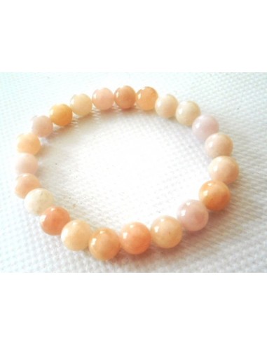 Béryl rose , Morganite bracelet 8mm