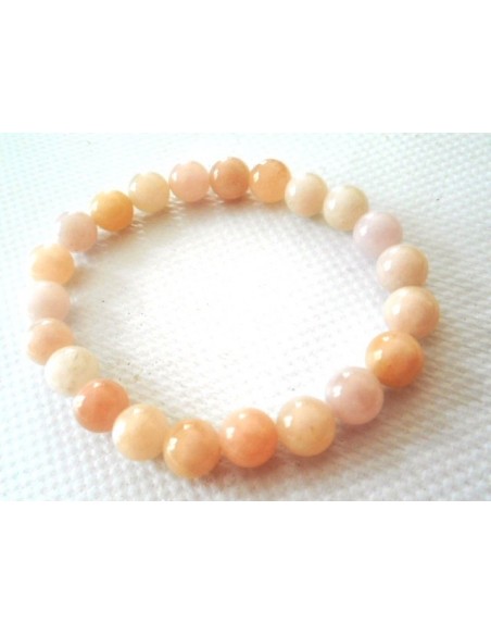 Béryl rose , Morganite bracelet 8mm