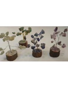 Mini Bonsai en pierres naturelles, base en bois 2