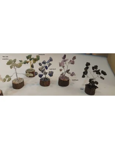 Mini Bonsai en pierres naturelles, base en bois