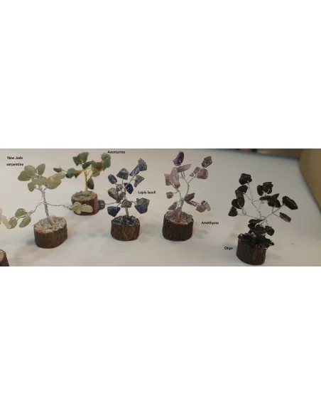 Mini Bonsai en pierres naturelles, base en bois