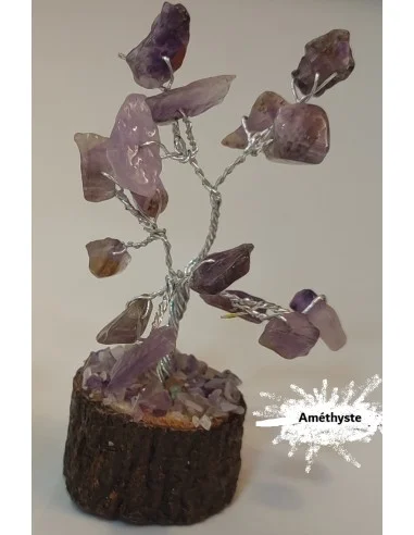 Mini Bonsai en pierres naturelles, base en bois