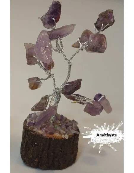 Mini Bonsai en pierres naturelles, base en bois