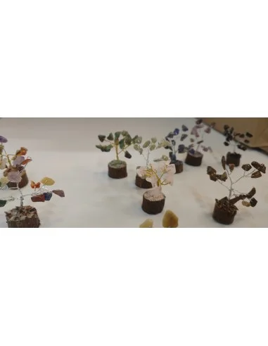 Mini Bonsai en pierres naturelles, base en bois
