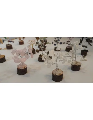 Mini Bonsai en pierres naturelles, base en bois