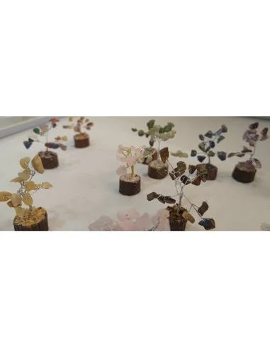Mini Bonsai en pierres naturelles, base en bois