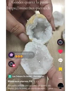 🌟 Géode de Quartz du Maroc (Vendue par Paire)