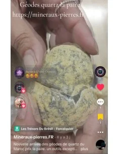 🌟 Géode de Quartz du Maroc (Vendue par Paire) 2