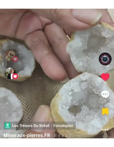 🌟 Géode de Quartz du Maroc (Vendue par Paire)