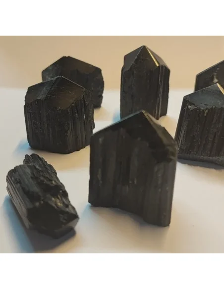 🖤 Pointe de Tourmaline Noire Brute Repolie du Brésil