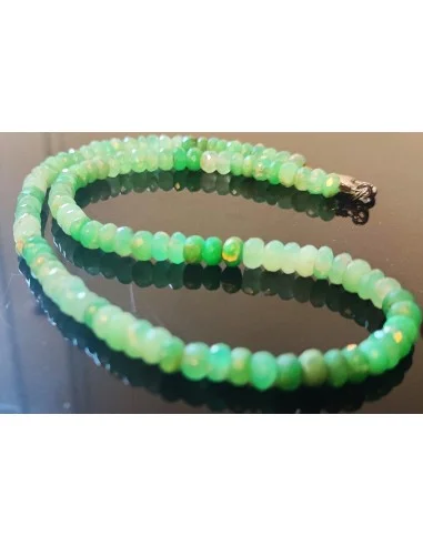 Collier en Chrysoprase Gemme et Argent 925 – 48 cm