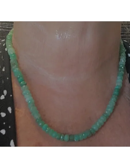 Collier en Chrysoprase Gemme et Argent 925 – 48 cm