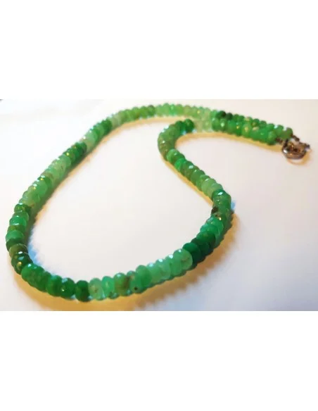 Collier en Chrysoprase Gemme et Argent 925 – 48 cm