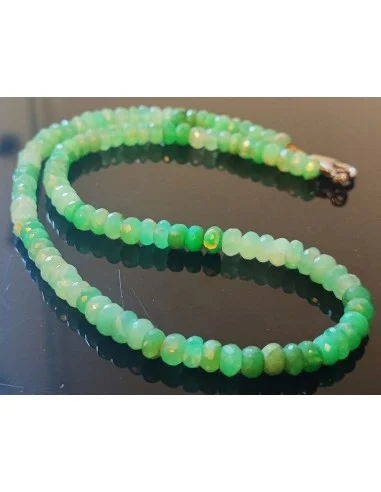Collier en Chrysoprase Gemme et Argent 925 – 48 cm