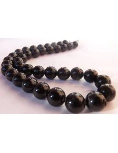 Collier en tourmaline noire boules 0,8cm 2