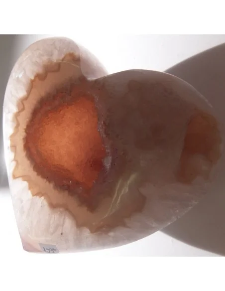 Coeur en quartz rose cristal