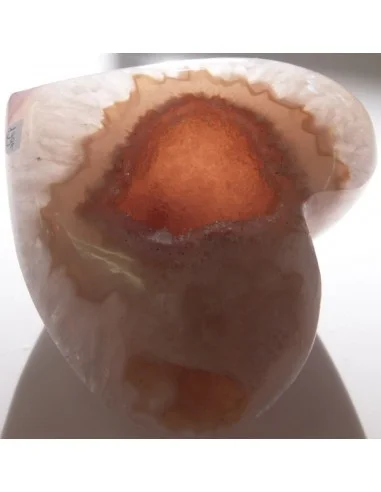 Coeur en quartz rose cristal