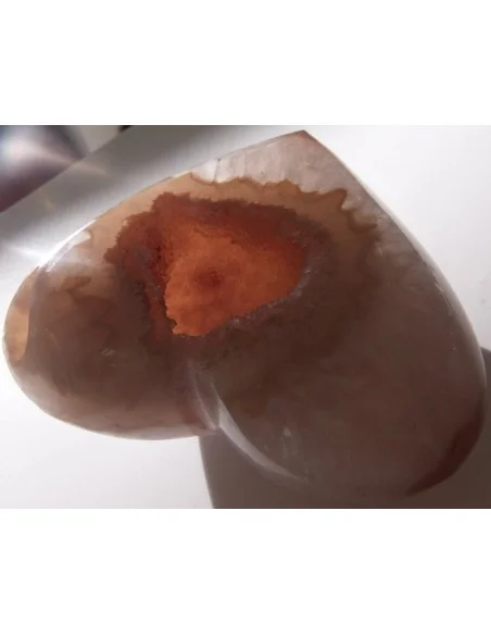 Coeur en quartz rose cristal