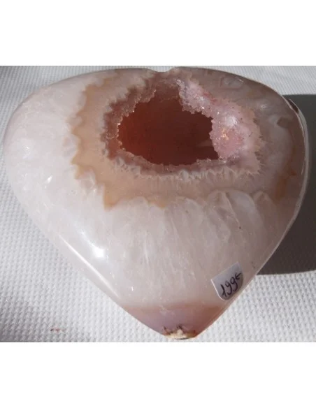 Coeur en quartz rose cristal