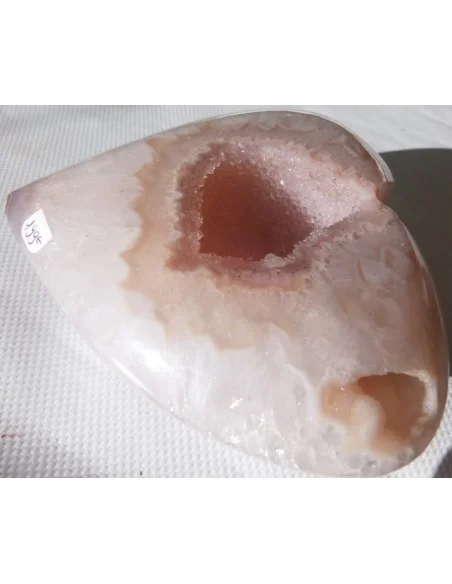 Coeur en quartz rose cristal