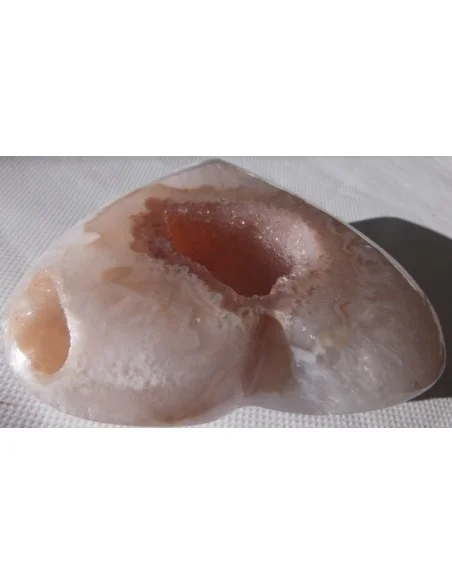 Coeur en quartz rose cristal