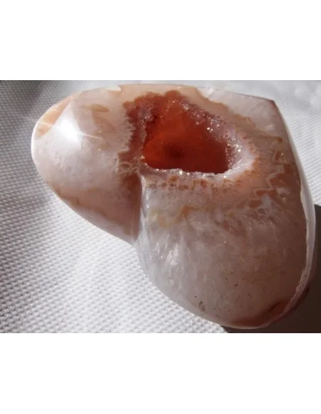 Coeur en quartz rose cristal