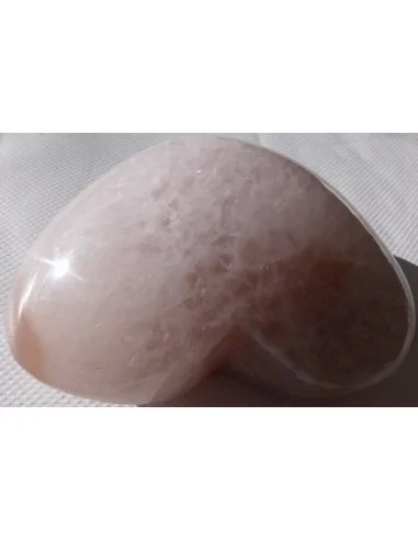 Coeur en quartz rose cristal