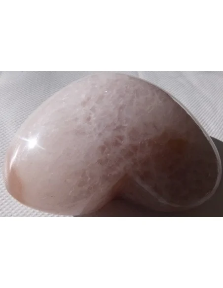 Coeur en quartz rose cristal