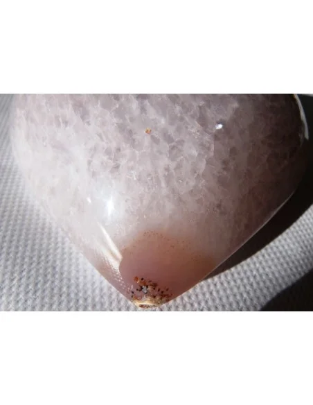 Coeur en quartz rose cristal