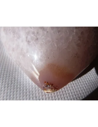 Coeur en quartz rose cristal