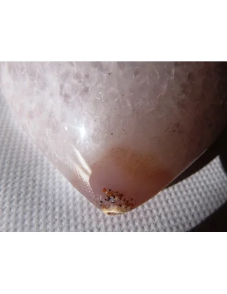 Coeur en quartz rose cristal