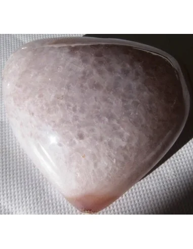 Coeur en quartz rose cristal