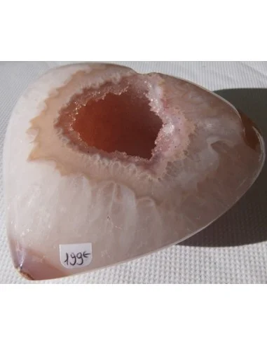 Coeur en quartz rose cristal