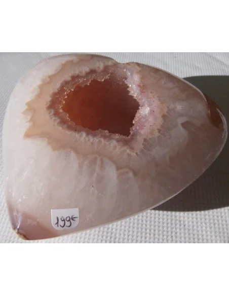 Coeur en quartz rose cristal